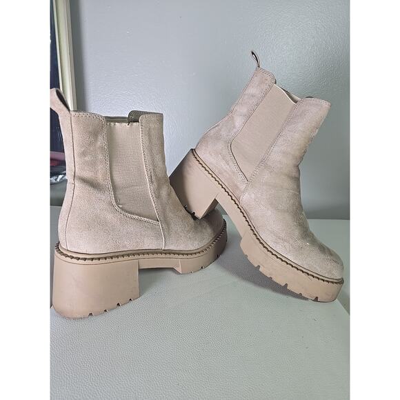 Platform Vanilla Latte Baddie Boots 10 Womens Winter Fall Cozy Casual Chic - Picture 2 of 8